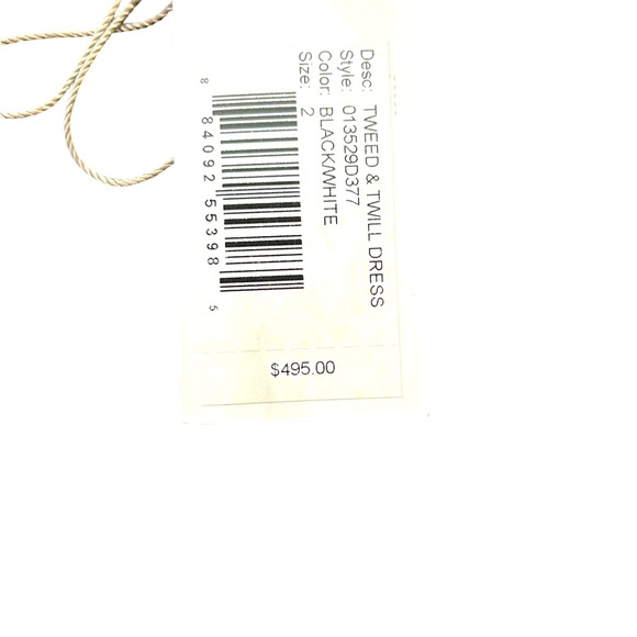 NWT Rebecca Taylor Tweed & Twill Dress with Leather Accents sz 2 - Picture 6 of 6